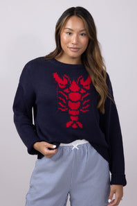 Miracle Lobster Sweater for Women in Navy