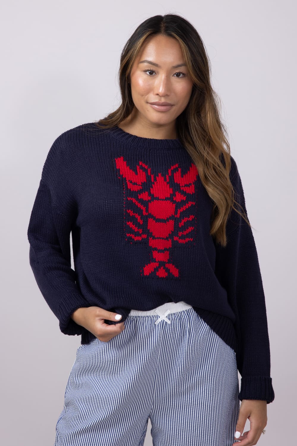 Miracle Lobster Sweater for Women in Navy