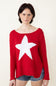 Miracle Star Lightweight Sweater for Women in Red