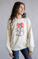Moa Moa Christmas Boots Sweatshirt for Girls in Natural