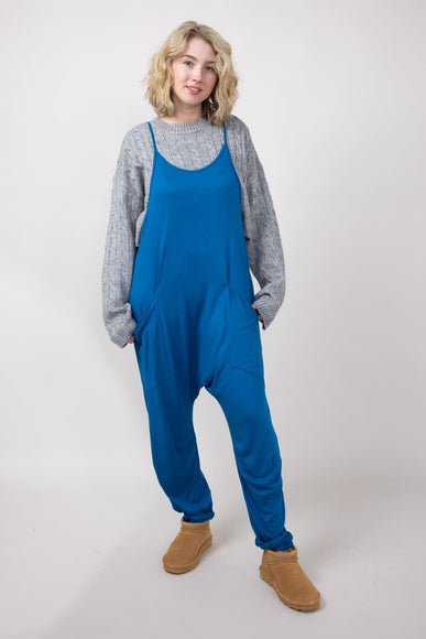 Outer Pocket Onesie for Women in Teal