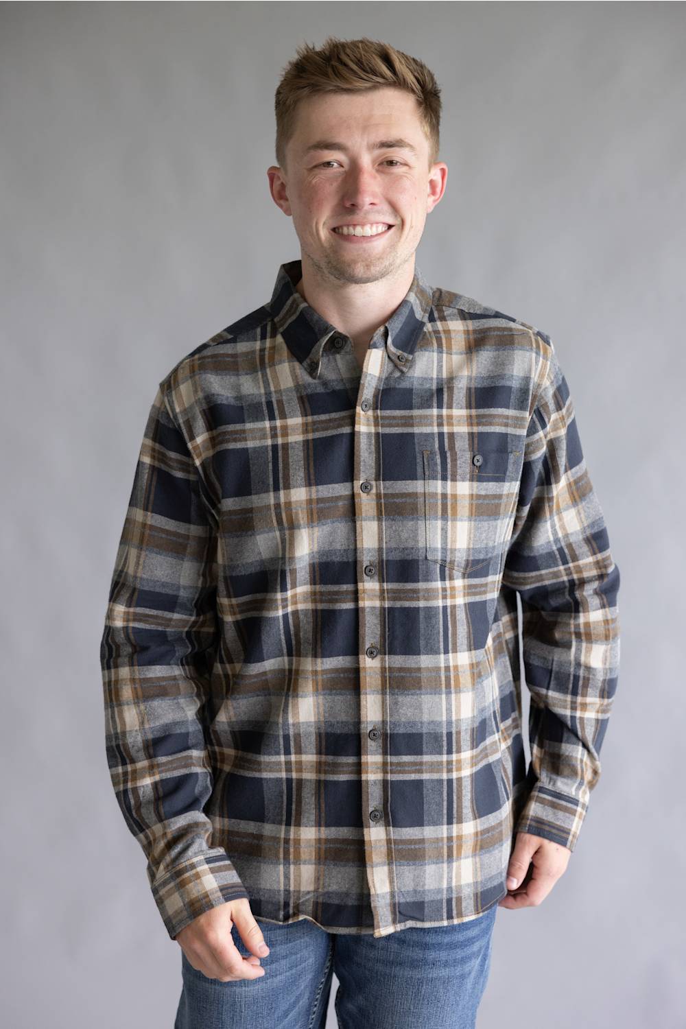 North River Brushed Cotton Shirt for Men in Barn | NRM6500-BARN