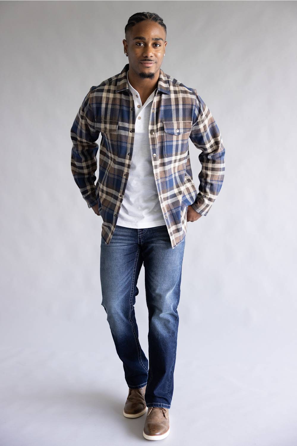 North River Twill Shacket for Men in Barn | NRM8078-BARN