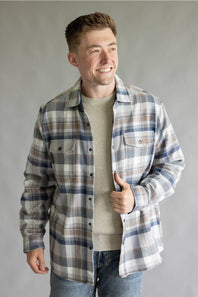 North River Twill Shacket for Men in Cloudburst | NRM8078-CLOUDBURST