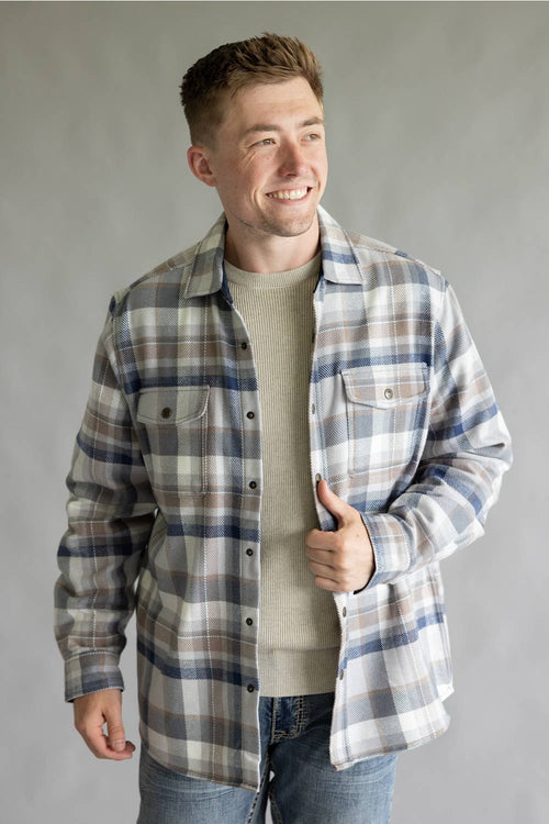 North River Twill Shacket for Men in Cloudburst | NRM8078-CLOUDBURST