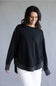 Mineral Wash Knit Top for Women in Black
