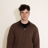 North River Zip Neck Reversible Sweater for Men in Brown