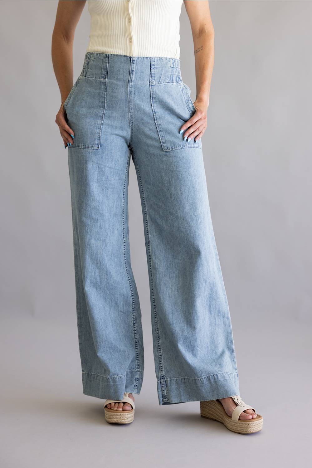 Free People We The Free Breezy Denim Pull-On Jeans for Women