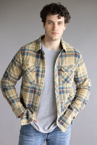 O’Neill Youth Glacier Super Fleece Plaid Shacket for Men in Twill