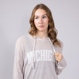 Ocean Drive Michigan Hoodie Sweater for Women in Sand