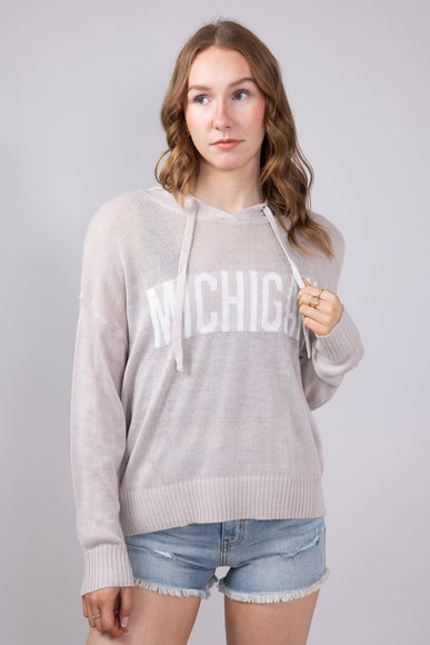 Ocean Drive Michigan Hoodie Sweater for Women in Sand