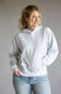 Oversized Fleece Hoodie for Women in Ice Grey