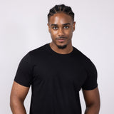 Basic Crewneck Tee for Men in True Black