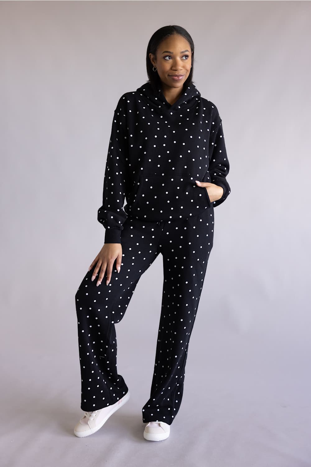 Reflex Jeans Polka Dot Print Straight Leg Pant