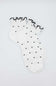 Polka Dot Ruffled Crew Socks for Women in White