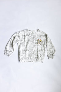 Camo crewneck with embroidery flowers and cowgirl boots