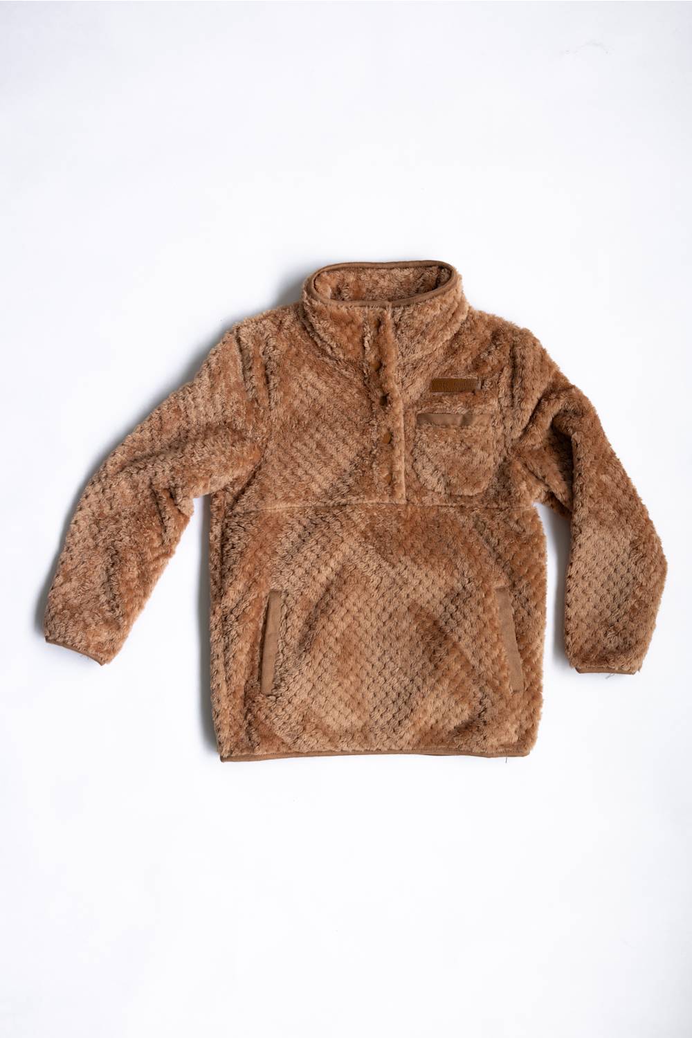 Simply Southern Fur snap collar pullover for girls 