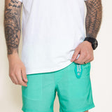 Party Pants Solid Sport Shorts for Men in Teal 