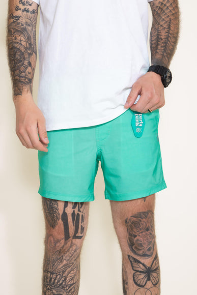 Party Pants Solid Sport Shorts for Men in Teal 