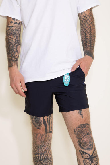 Party Pants Solid Sport Shorts for Men in Black