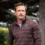 Patagonia Men’s Better Sweater Quarter Zip in Brown Pattern