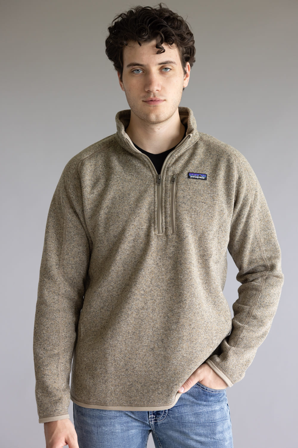 Patagonia Men's Better Sweater Quarter Zip in Seabird Grey | 25523