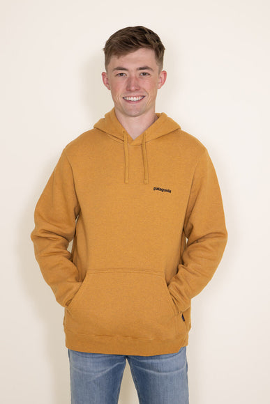 Patagonia Men’s Boardshort Logo Uprisal Hoodie in Mango Yellow 