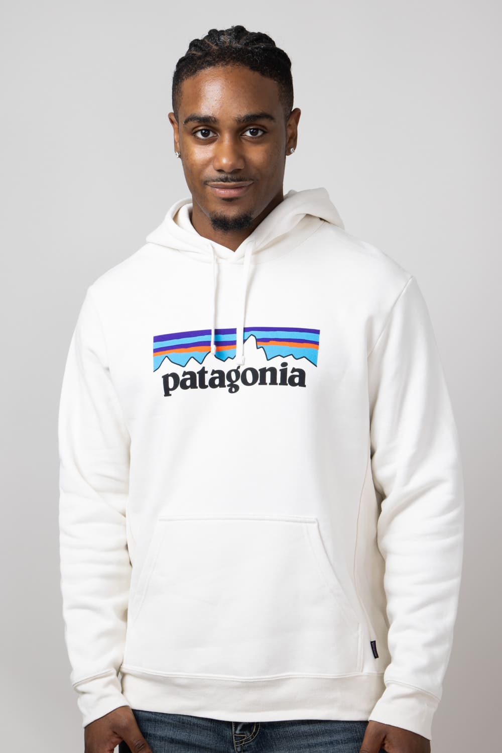 Patagonia Men’s P-6 Logo Uprisal Hoodie in Birch White