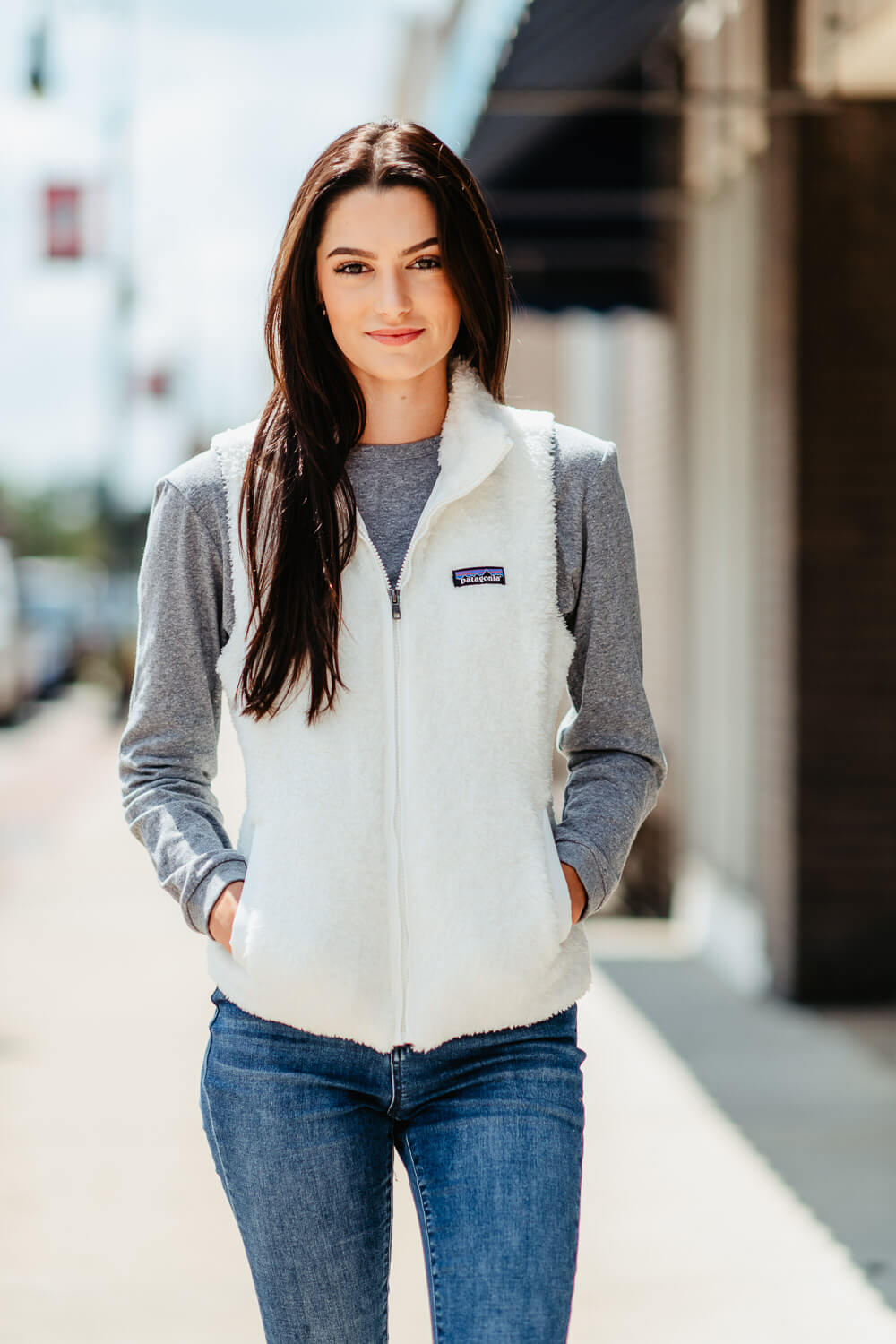 White patagonia fleece vest Clearance