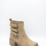 Pierre Dumas Camden Lug Booties for Women in Taupe