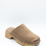 Pierre Dumas Jeda Heeled Clogs for Women in Taupe