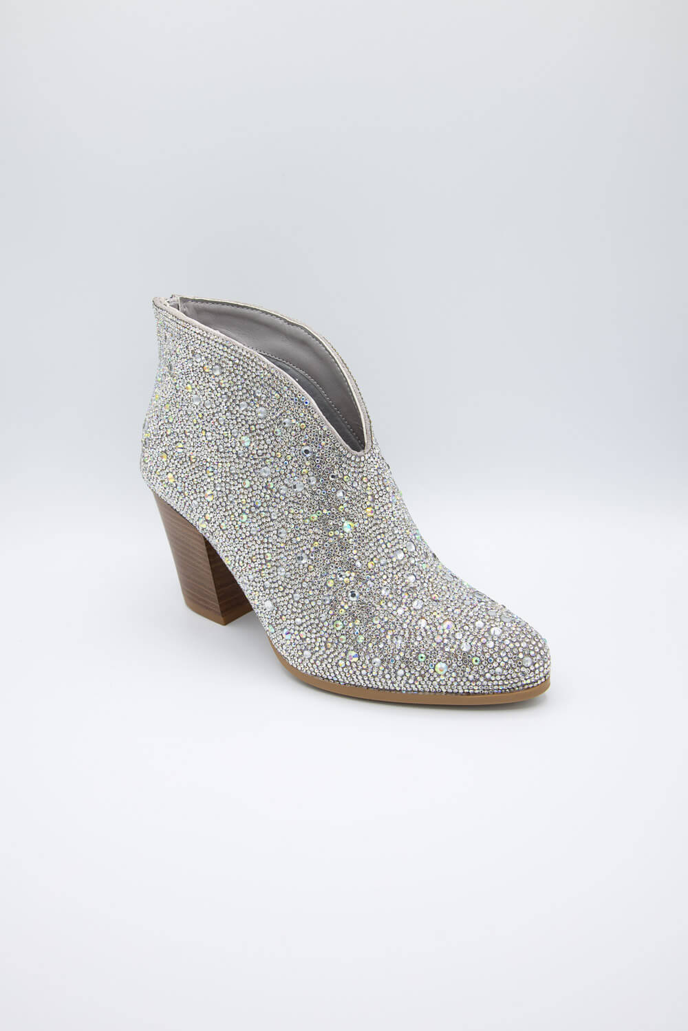 Black and silver best sale booties