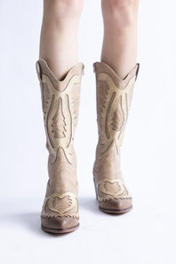 Pierre Dumas Whitney Western Tall Boots for Women in Taupe