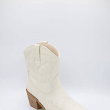 Pierre Dumas Wilder Cowboy Booties for Women in Cream