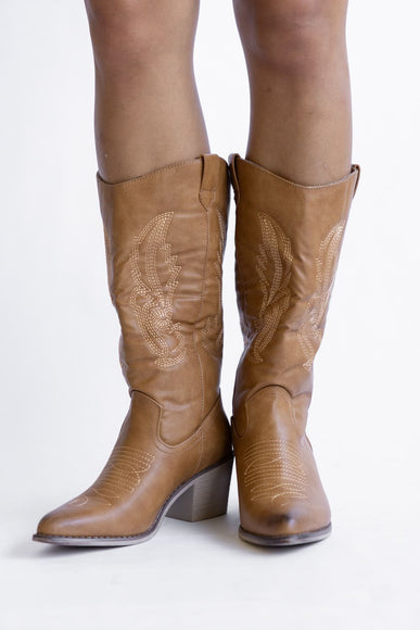 Pierre Dumas Wilder Western Tall Boots for Women in Natural