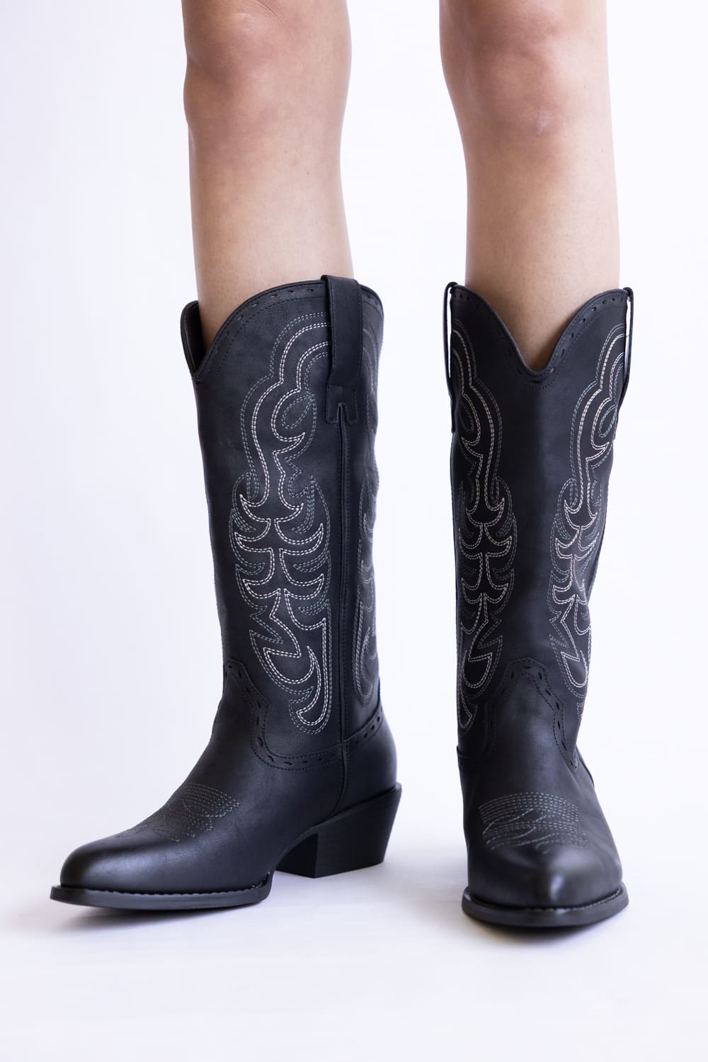 Pierre Dumas Dixie Western Tall Boots for Women in Black