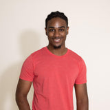 Basic Crewneck T-Shirt for Men in Red