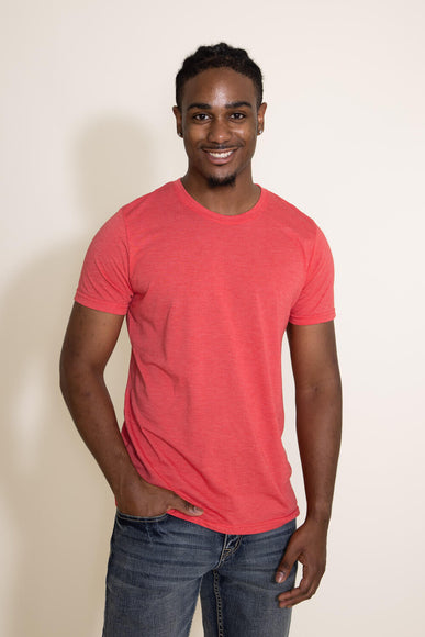 Basic Crewneck T-Shirt for Men in Red