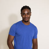 Basic Crewneck T-Shirt for Men in Cobalt Blue