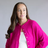 Things Between Piper Cardigan for Women in Fuchsia Pink