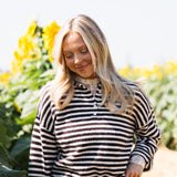 Piper Henley Shirt for Women in Dark Wine