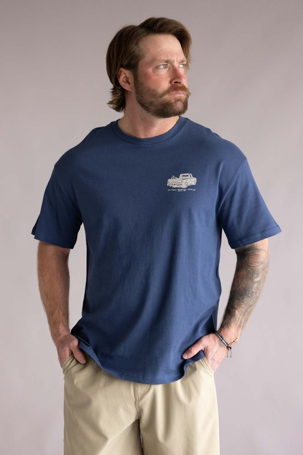 Quicksilver Get Out There T-Shirt for Men in Dark Denim