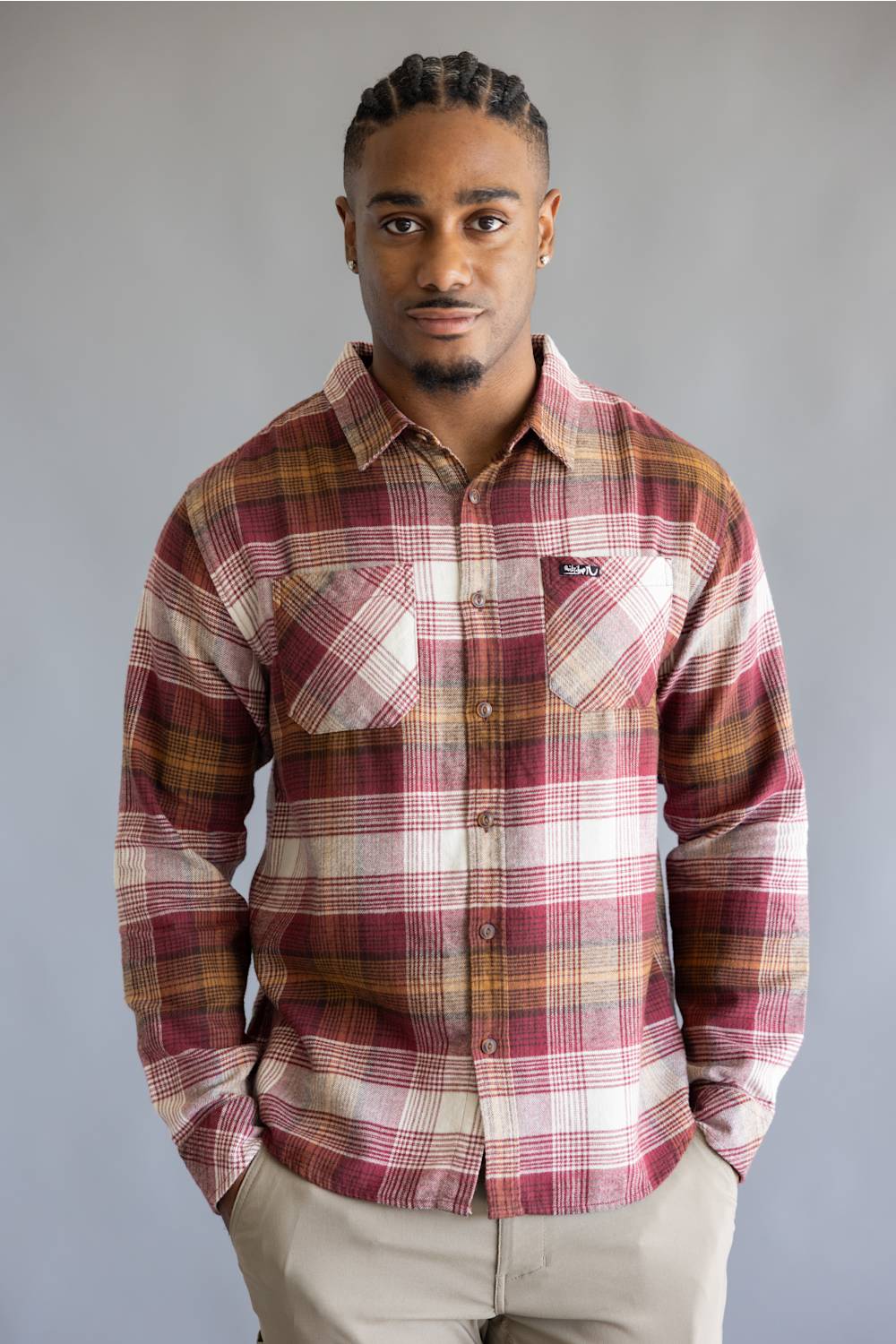 Quiksilver Avalon Flannel Shirt for Men in Oxblood Red