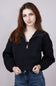 Quilted Puffer Quarter Zip for Women in Black