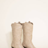 Qupid Shoes Zane Western Cowboy Boots for Women in Stone