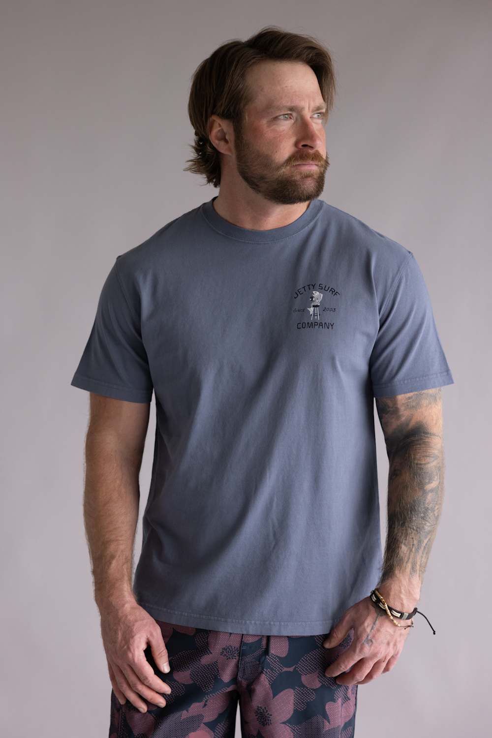 Jetty Raw Bar T-Shirt for Men in Fog