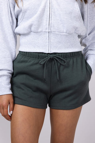 1897 Active Basic Fleece Shorts for Women in Green