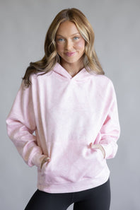 Reflex Oversized Camo Fleece Hoodie for Women in Pink