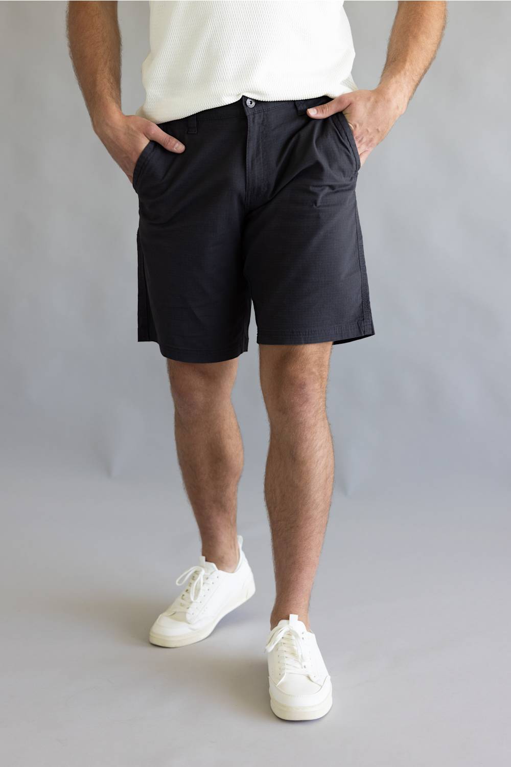 Weatherproof Vintage Ripstop Shorts for Men in Grey Shadow 