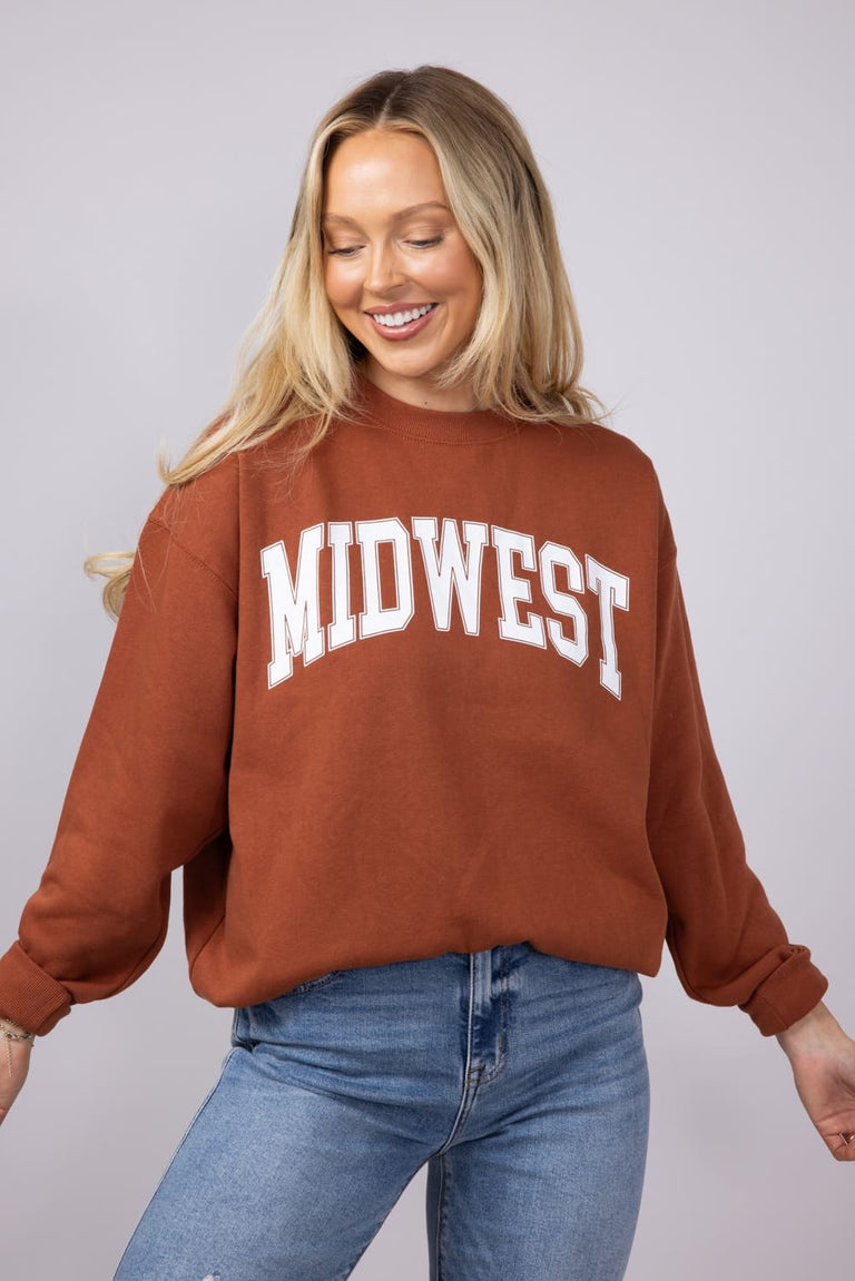 1897 Active Midwest Sweatshirt for Women in Rust | GT852-RUST – Glik's
